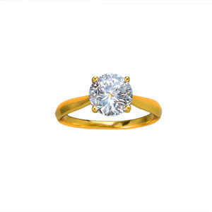 DiamondExcel Ladies' 2-Carat Solitaire Ring