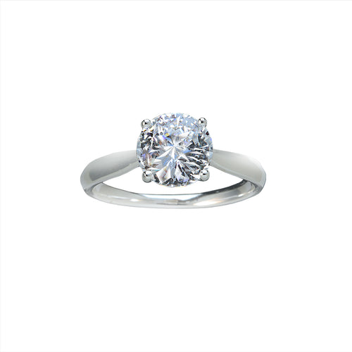 DiamondExcel Ladies' 2-Carat Solitaire Ring