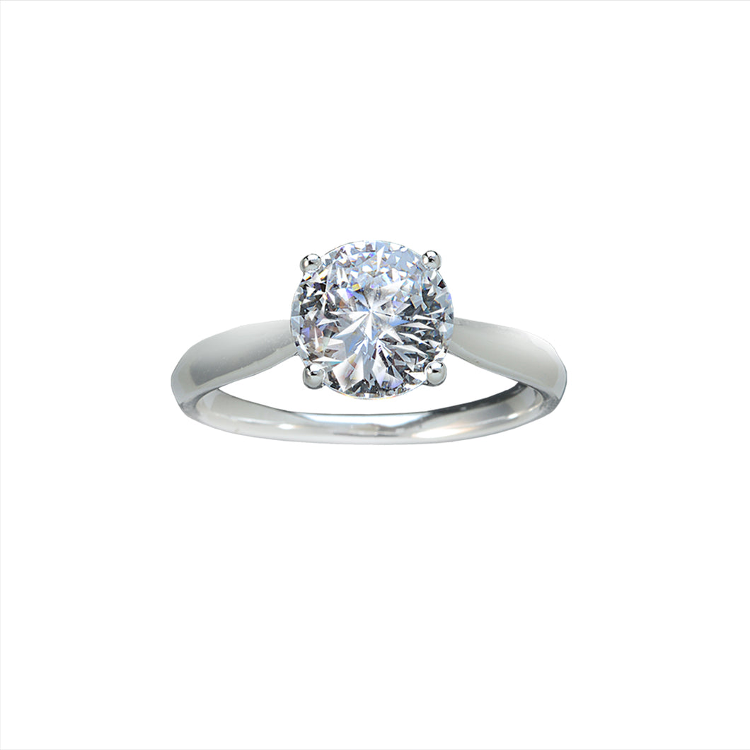 DiamondExcel Ladies' 2-Carat Solitaire Ring