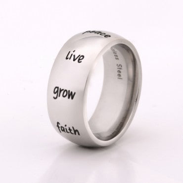 Inspirational Humanities Ring for Men and Women